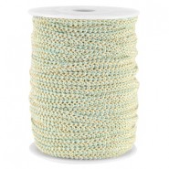 Fashion wire flat 5mm Light blue-gold